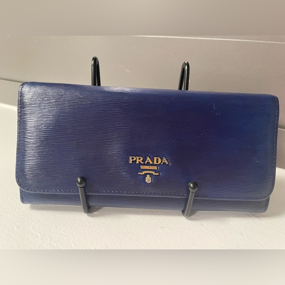 Blue Prada wallet - excellent condition